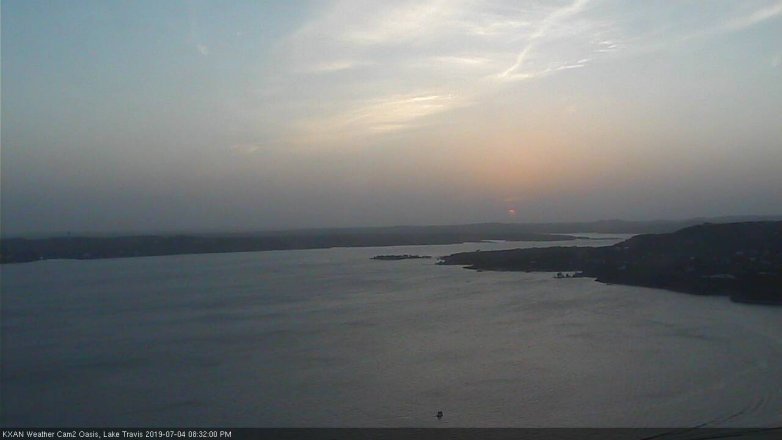 Lake Travis webcam, July 4, 2019 7:35 PM CT
