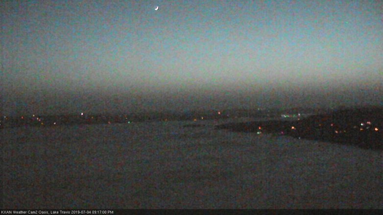 Lake Travis webcam, July 4, 2019 8:20 PM CT
