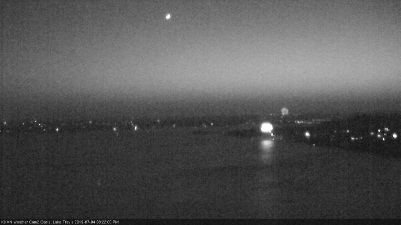 Lake Travis webcam, July 4, 2019 8:25 PM CT