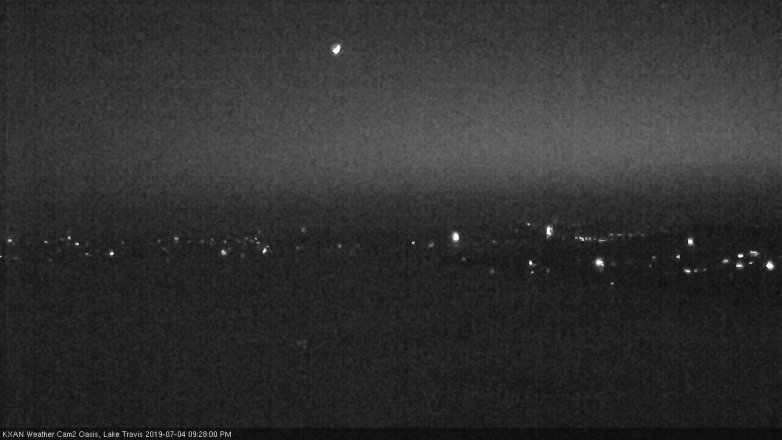Lake Travis webcam, July 4, 2019 8:30 PM CT