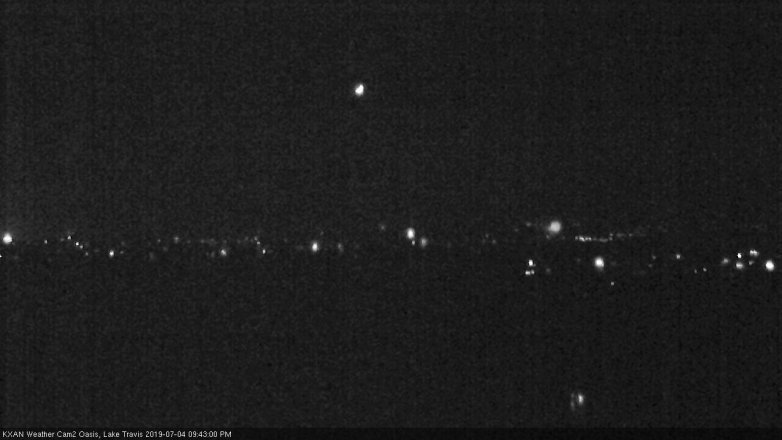 Lake Travis webcam, July 4, 2019 8:45 PM CT
