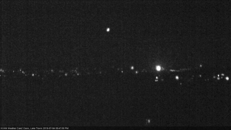 Lake Travis webcam, July 4, 2019 8:50 PM CT