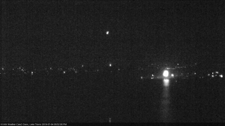 Lake Travis webcam, July 4, 2019 8:55 PM CT