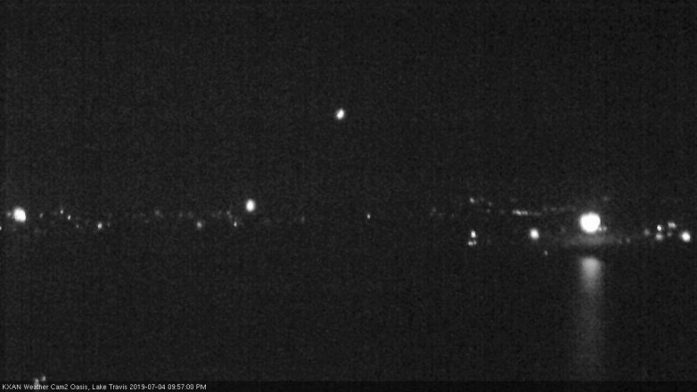 Lake Travis webcam, July 4, 2019 9:00 PM CT