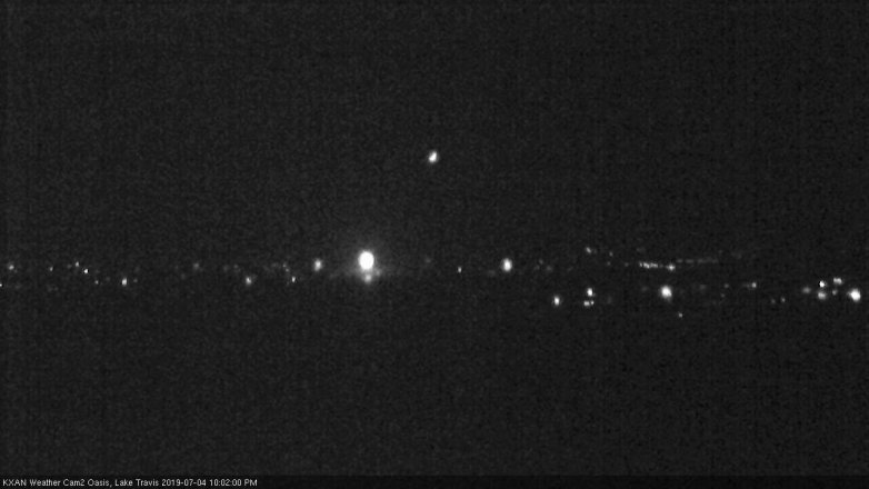 Lake Travis webcam, July 4, 2019 9:05 PM CT