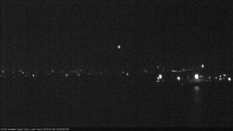 Lake Travis webcam, July 4, 2019 9:10 PM CT