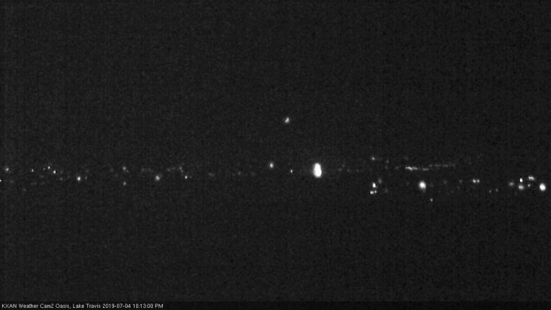 Lake Travis webcam, July 4, 2019 9:15 PM CT