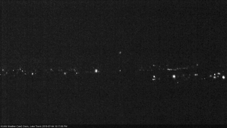 Lake Travis webcam, July 4, 2019 9:20 PM CT