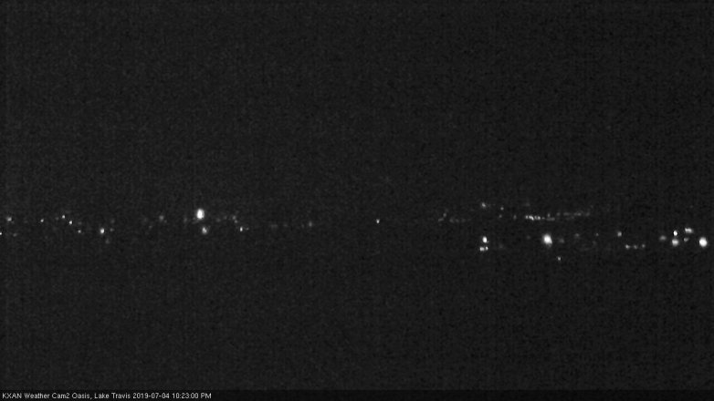 Lake Travis webcam, July 4, 2019 9:25 PM CT