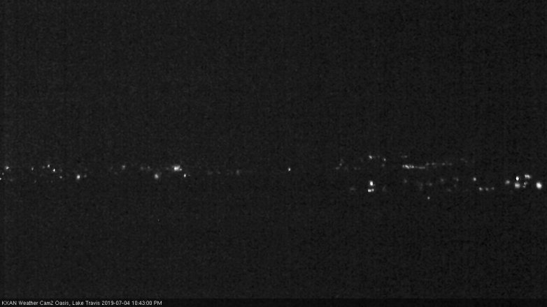 Lake Travis webcam, July 4, 2019 9:45 PM CT