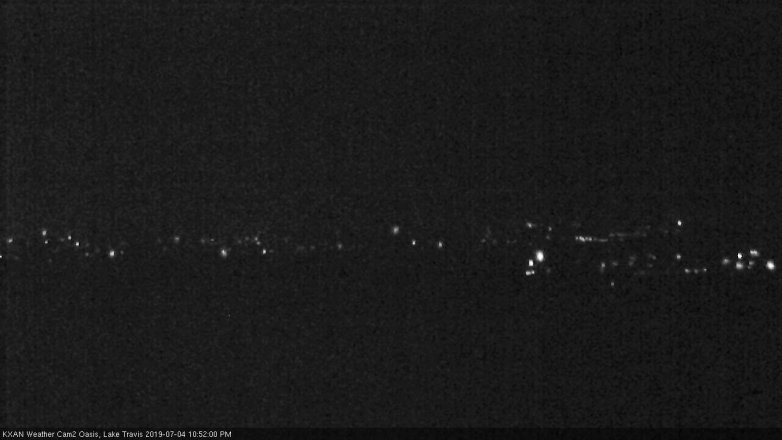 Lake Travis webcam, July 4, 2019 9:55 PM CT