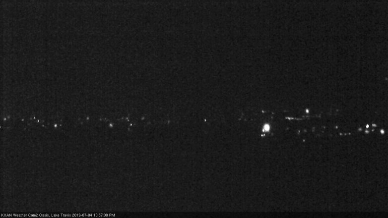 Lake Travis webcam, July 4, 2019 10:00 PM CT