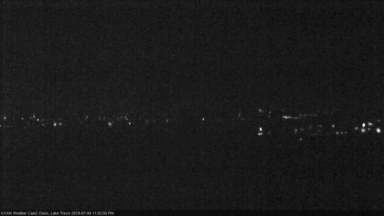 Lake Travis webcam, July 4, 2019 10:05 PM CT