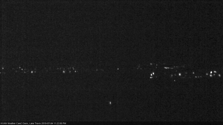 Lake Travis webcam, July 4, 2019 10:25 PM CT