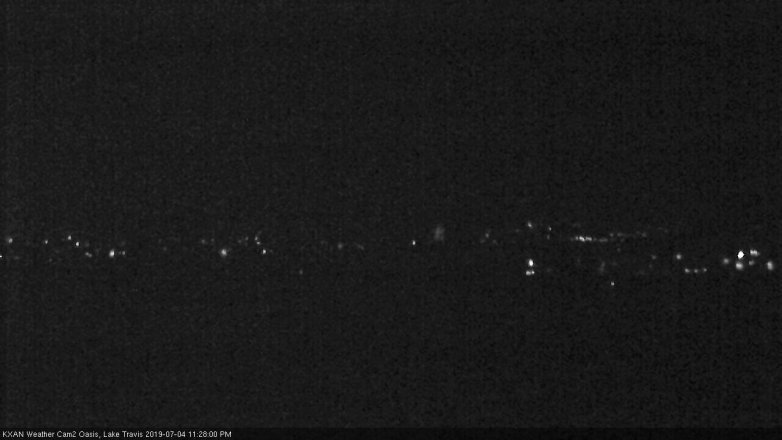 Lake Travis webcam, July 4, 2019 10:30 PM CT