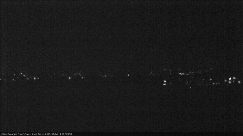 Lake Travis webcam, July 4, 2019 10:35 PM CT