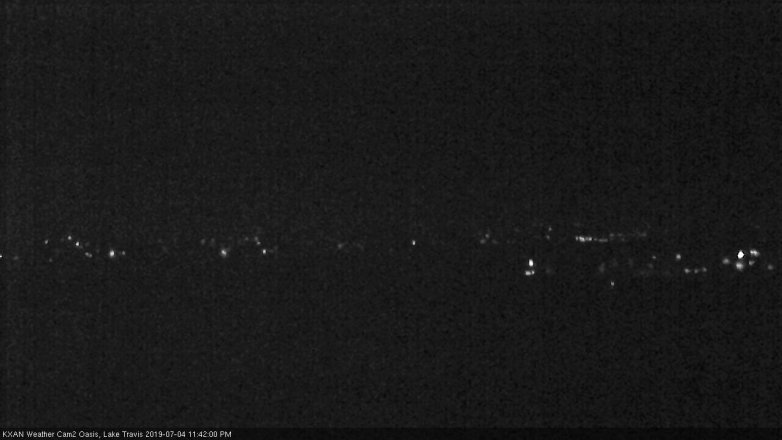 Lake Travis webcam, July 4, 2019 10:45 PM CT