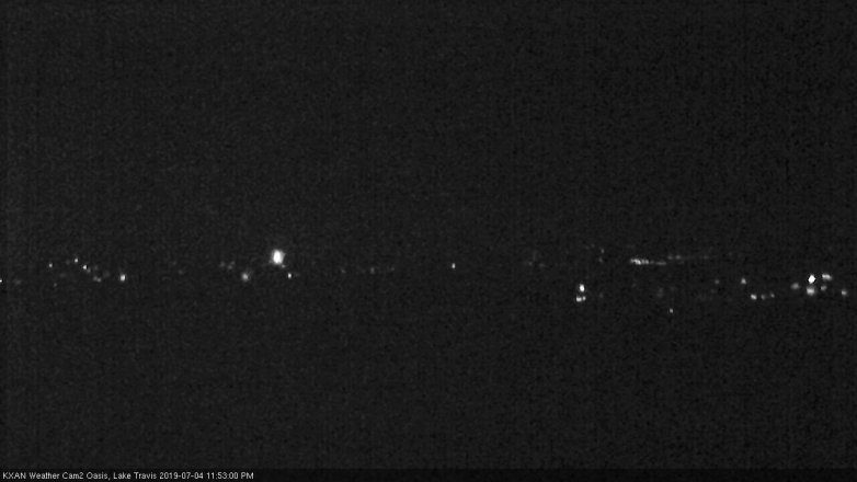 Lake Travis webcam, July 4, 2019 10:55 PM CT