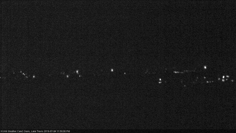 Lake Travis webcam, July 4, 2019 11:00 PM CT
