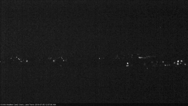 Lake Travis webcam, July 4, 2019 11:10 PM CT