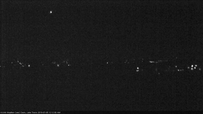 Lake Travis webcam, July 4, 2019 11:15 PM CT