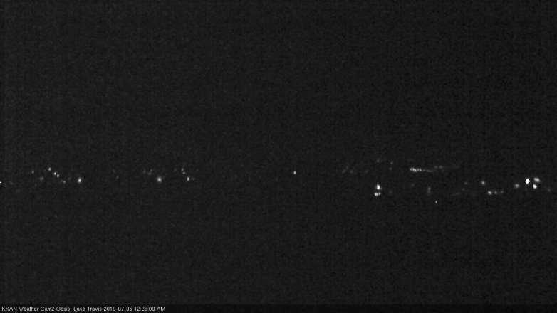Lake Travis webcam, July 4, 2019 11:25 PM CT