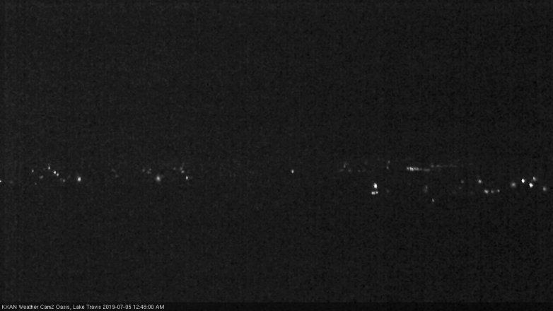 Lake Travis webcam, July 4, 2019 11:50 PM CT