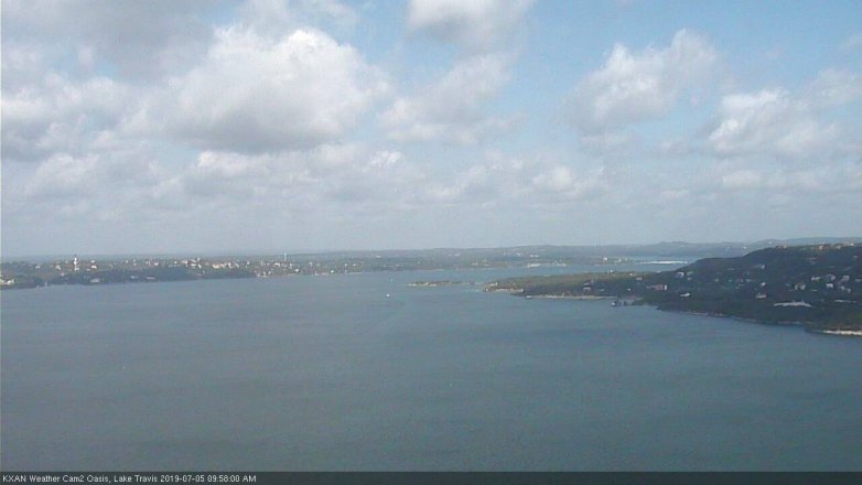 Lake Travis webcam, July 5, 2019 9:00 AM CT