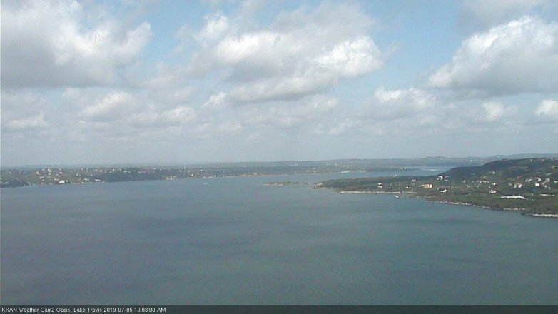 Lake Travis webcam, July 5, 2019 9:05 AM CT