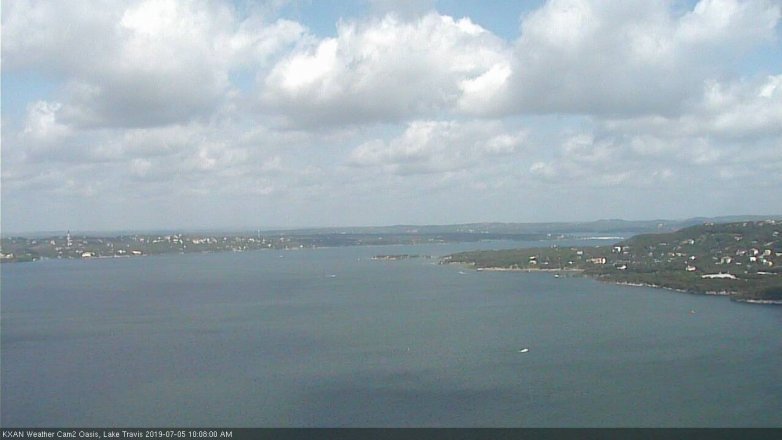 Lake Travis webcam, July 5, 2019 9:10 AM CT
