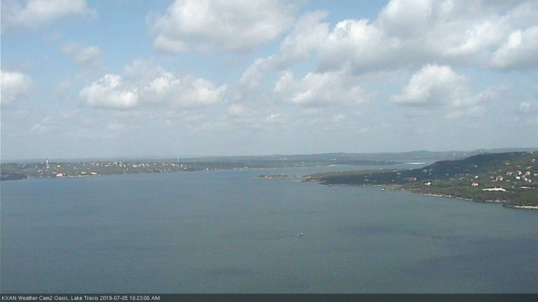 Lake Travis webcam, July 5, 2019 9:25 AM CT