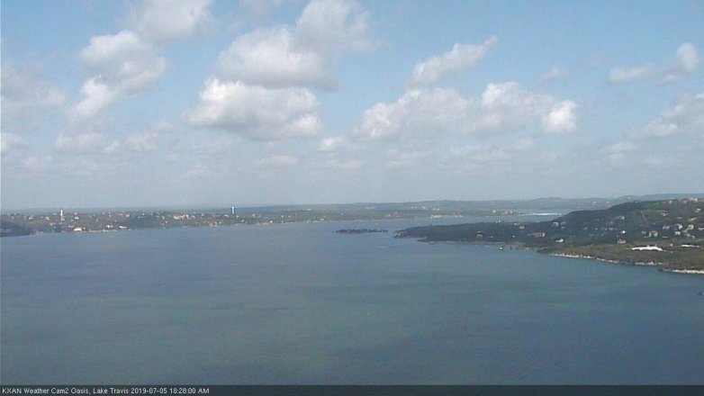Lake Travis webcam, July 5, 2019 9:30 AM CT
