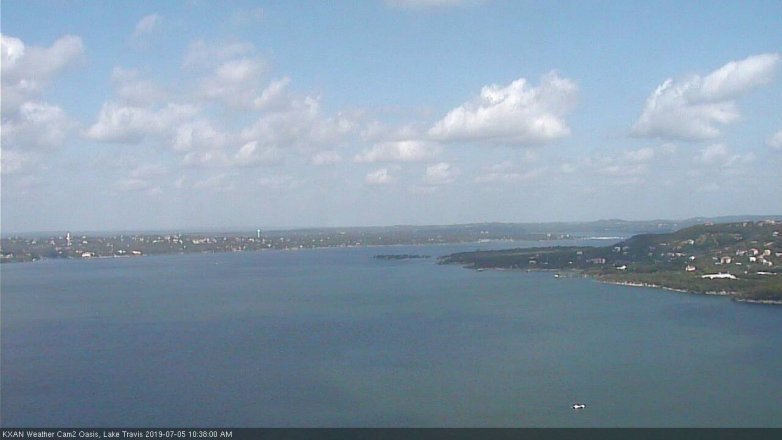 Lake Travis webcam, July 5, 2019 9:40 AM CT
