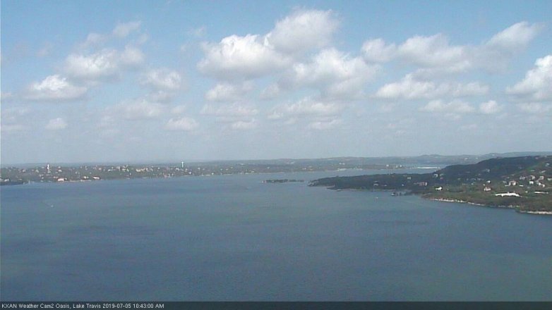 Lake Travis webcam, July 5, 2019 9:45 AM CT