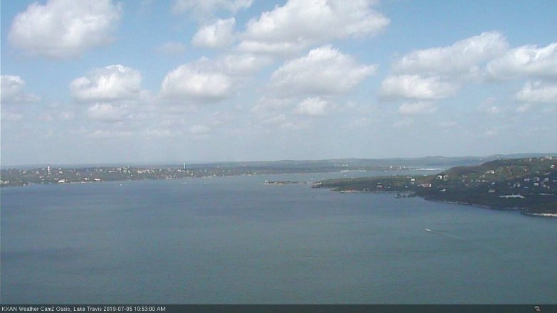 Lake Travis webcam, July 5, 2019 9:55 AM CT