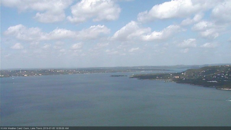 Lake Travis webcam, July 5, 2019 10:00 AM CT