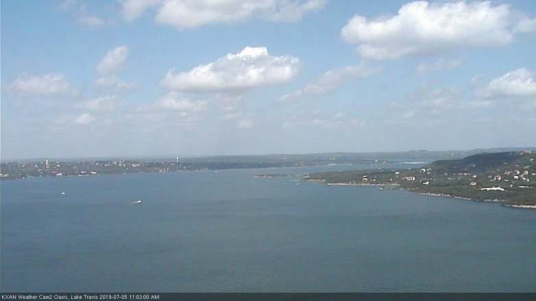 Lake Travis webcam, July 5, 2019 10:05 AM CT