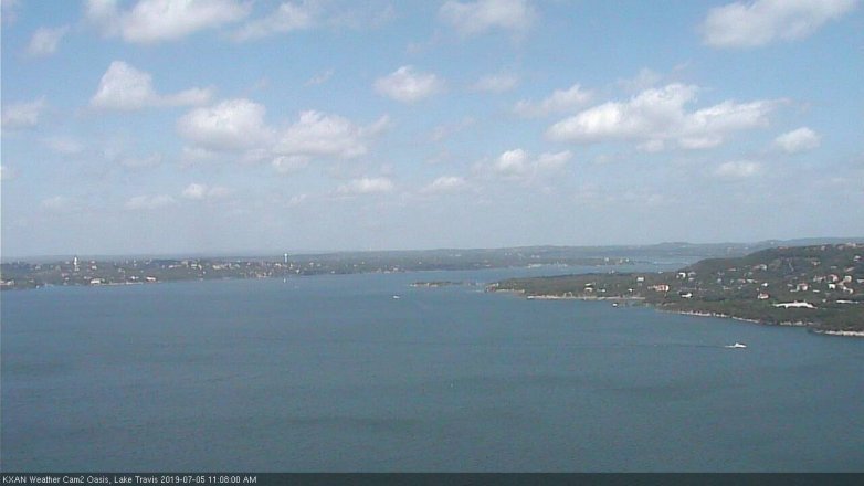 Lake Travis webcam, July 5, 2019 10:10 AM CT