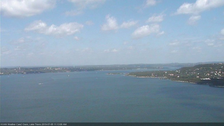 Lake Travis webcam, July 5, 2019 10:15 AM CT