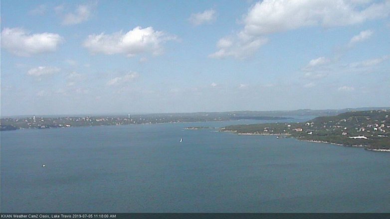 Lake Travis webcam, July 5, 2019 10:20 AM CT
