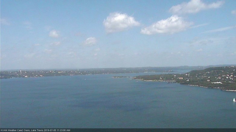 Lake Travis webcam, July 5, 2019 10:25 AM CT