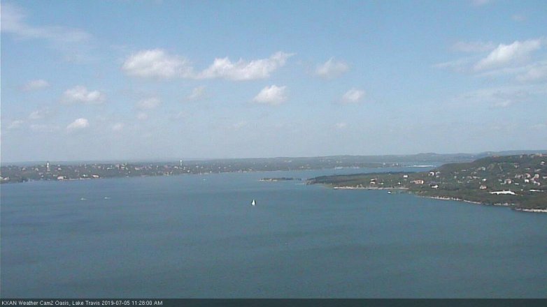 Lake Travis webcam, July 5, 2019 10:30 AM CT