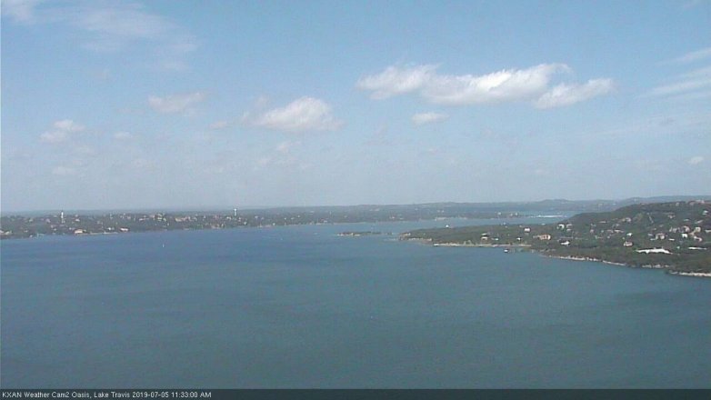 Lake Travis webcam, July 5, 2019 10:35 AM CT