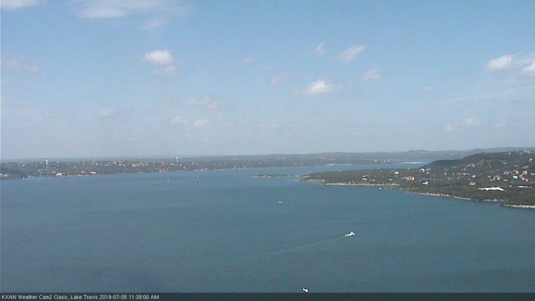 Lake Travis webcam, July 5, 2019 10:40 AM CT