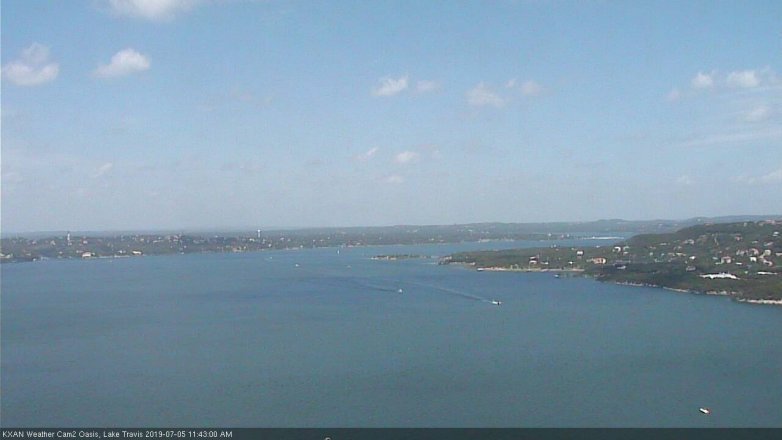 Lake Travis webcam, July 5, 2019 10:45 AM CT