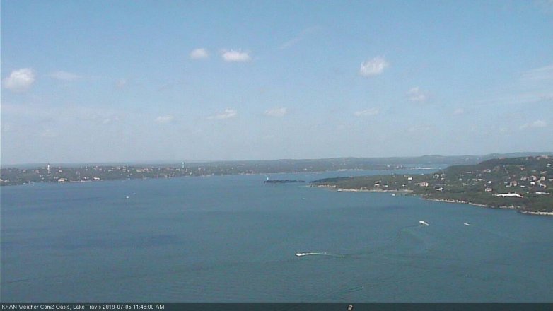 Lake Travis webcam, July 5, 2019 10:50 AM CT