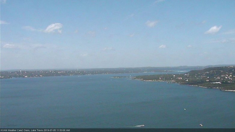 Lake Travis webcam, July 5, 2019 10:55 AM CT