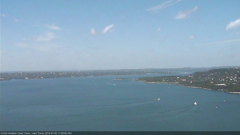 Lake Travis webcam, July 5, 2019 11:00 AM CT