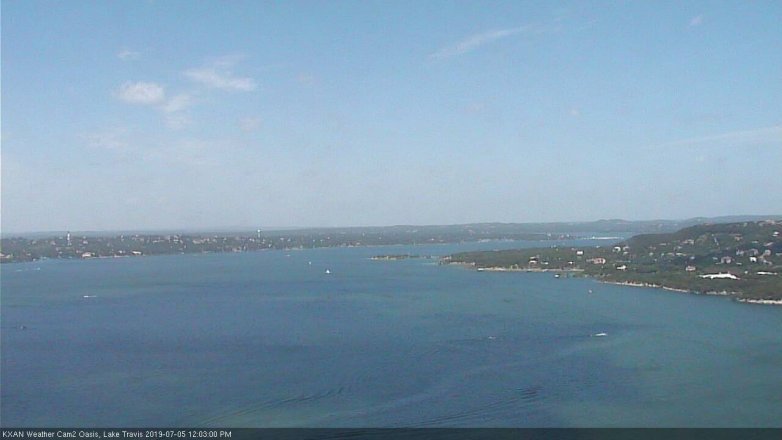 Lake Travis webcam, July 5, 2019 11:05 AM CT