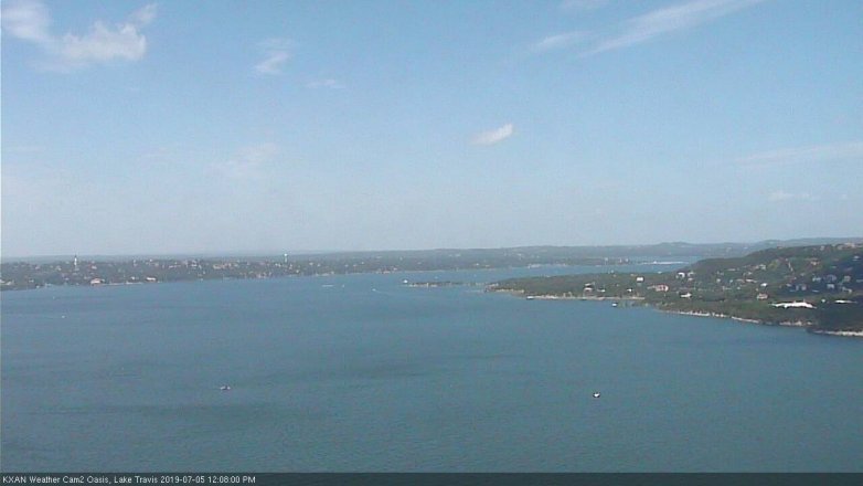 Lake Travis webcam, July 5, 2019 11:10 AM CT